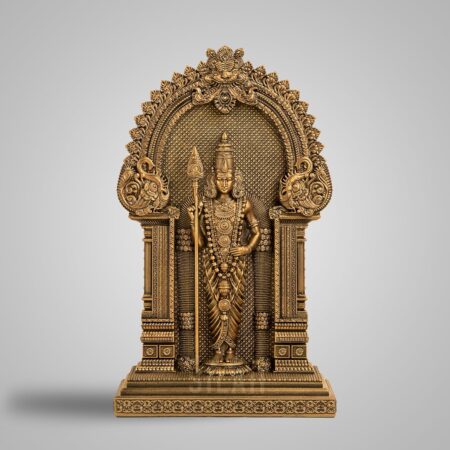 Lord Murugan Statue | Antique Bronze | Handmade Sculpture | 2.1kg