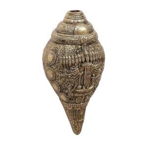 Brass Shankh for Pooja | Wall Hanging | Table Top | 2.1 Kg | 10 Inc