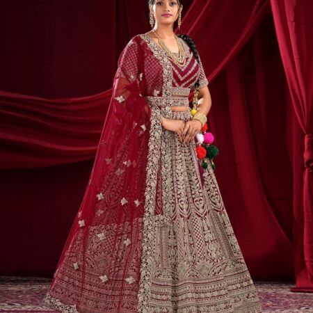 LEHENGA - MAROON