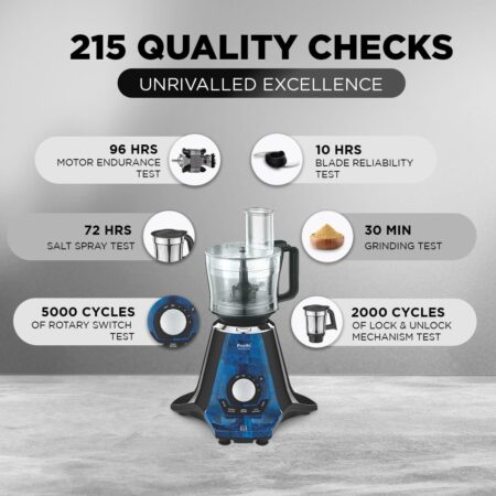 Preethi Zodiac 2.0 Mixer Grinder 1000 Watt Black/Blue - Image 3