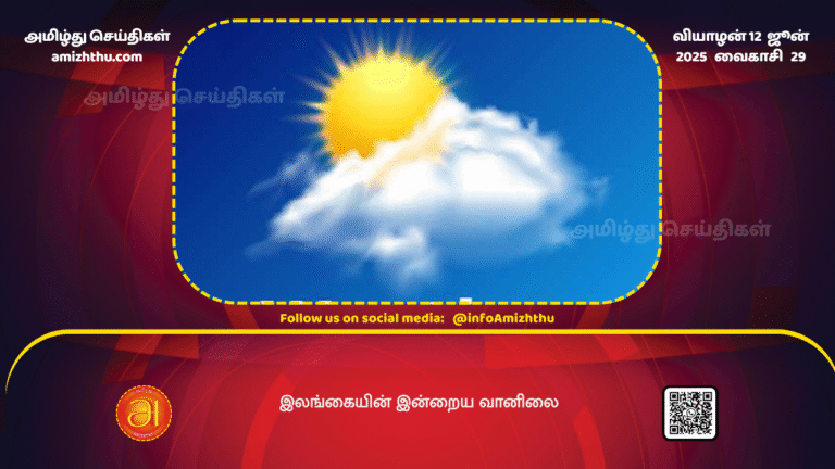 12June2025 - Sri Lanka Today's weather