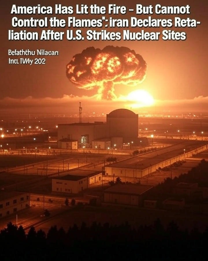 Iran Declares Retaliation After U.S. Strikes Nuclear Sites