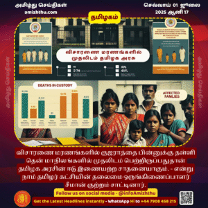 01-july-2025 - July 01 – The Tamil Nadu government's unparalleled achievement is to surpass Gujarat and become the first among the southern states in the number of deaths in custody - Seeman