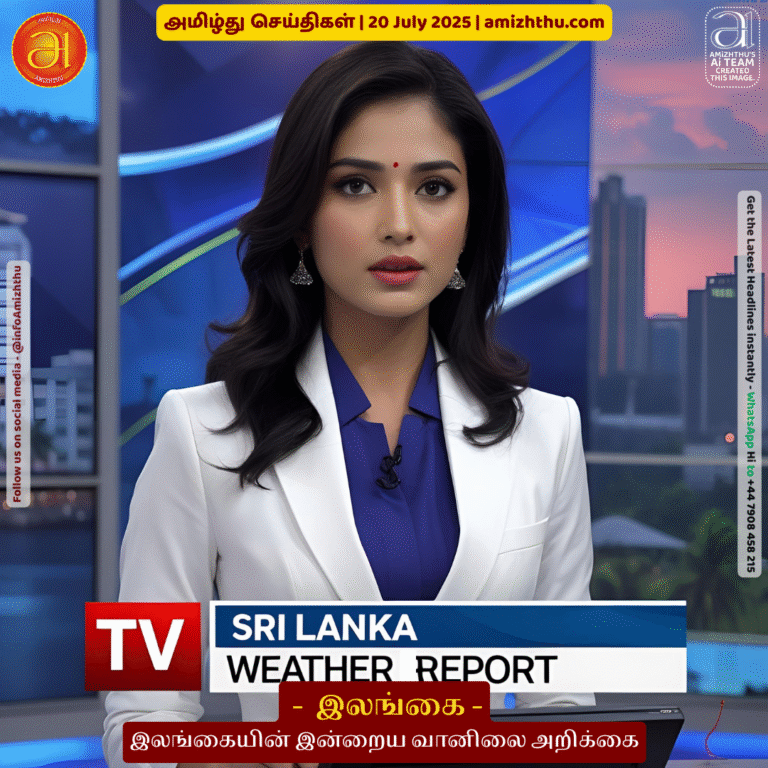 20-july-2025 - Today's weather report for Sri Lanka