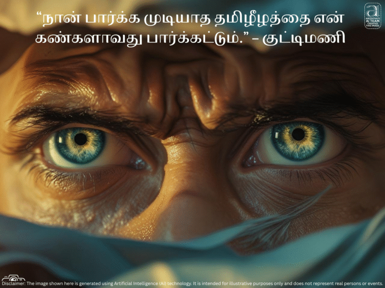 25 July 2025 - Let me at least see with my own eyes the Tamil Eelam that I cannot see - Kuttimani