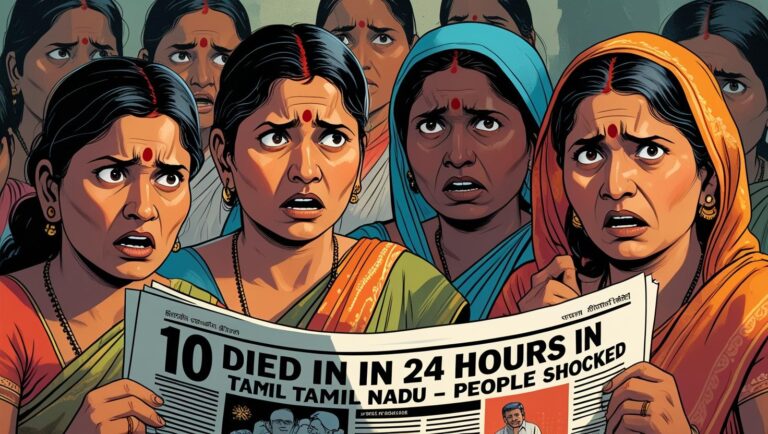 Change just the wordings as 10 Killed in 24 hours in Tamil Nadu - people shocked