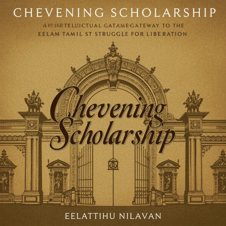 Chevening Scholarship – An Intellectual Gateway to the Eelam Tamil Struggle for Liberation