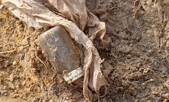 Child's skeleton found with milk bottle (1)