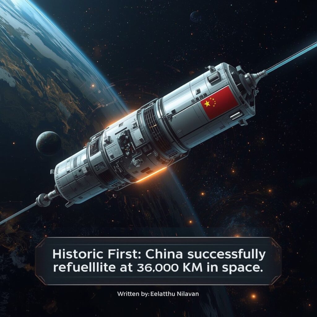Historic First - China Successfully Refuels Satellite at 36,000 KM in Space – A Game-Changer in Orbital Logistics