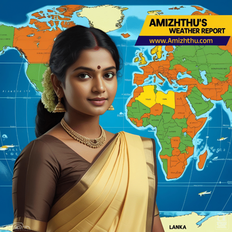 05 August 2025 Amizhthu -   TODAY'S WEATHER REPORT FOR SRI LANKA
