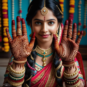 14 August 2025 Amizhthu -  A Tamil girl applied henna in her hands (1)