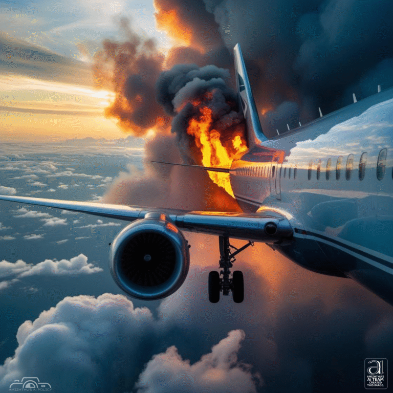 18 August 2025 Amizhthu - A Boeing 757 flight caught an engine fire in mid-air