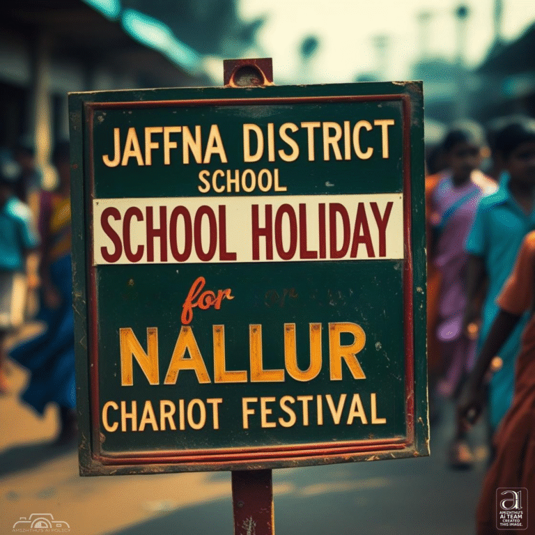 21 August 2025 Amizhthu - Jaffna district SCHOOL HOLIDAY for Nallur Chariot Festival (1)