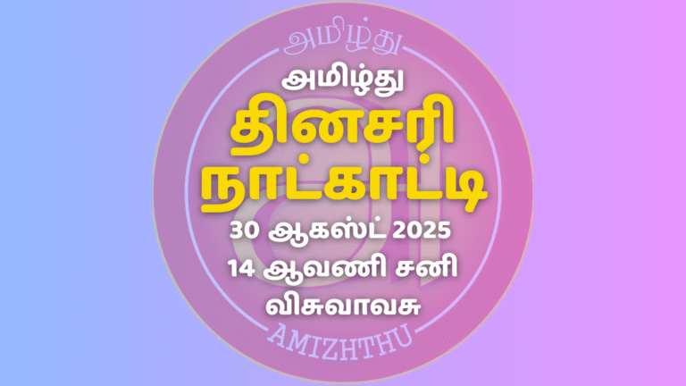 30 Aug 2025 Amizhthu - Tamil Calendar