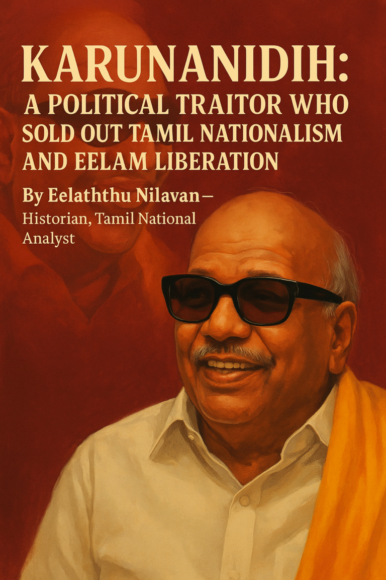 A Political Traitor Who Sold Out Tamil Nationalism and Eelam Liberation