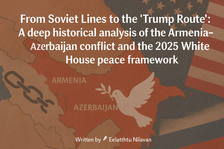 A deep historical analysis of the Armenia–Azerbaijan conflict and the 2025 White House peace framework