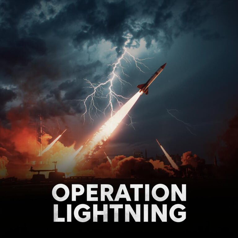 History POSTER_ _ Operation Lightning _  Missiles as Lightning in the sky