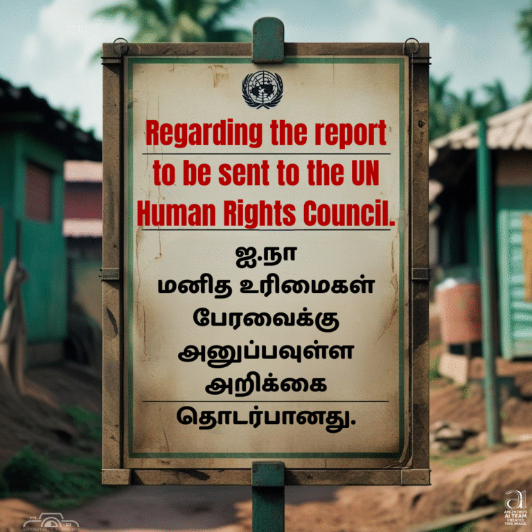 Regarding the report to be sent to the UN Human Rights Council