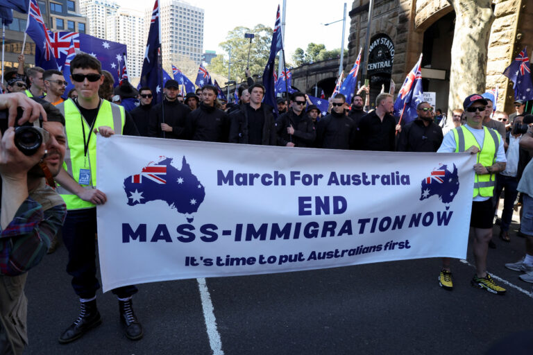 'March for Australia' anti-immigration protest in Sydney