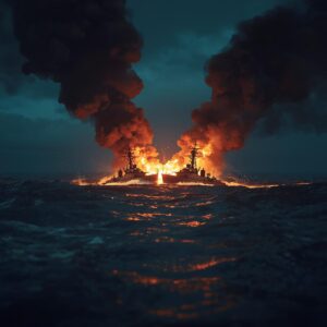 Srilanka navy ship blowned
