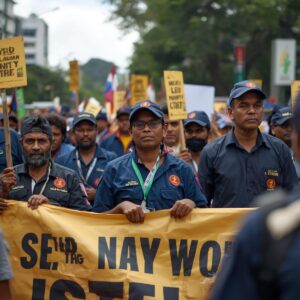 Employees of the sri lankan Electricity Board are on strike