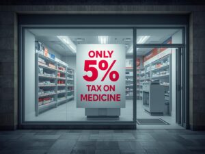 Only a 5 percent tax on medicines in India from the 22nd of this month
