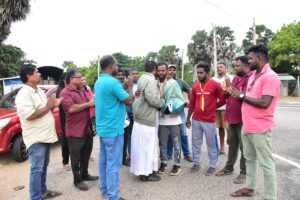 Walking from Mullaitivu in support of the Mannar Wind Farm protest (1)