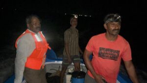 illegal fishing activities in the waters off Mullaitivu