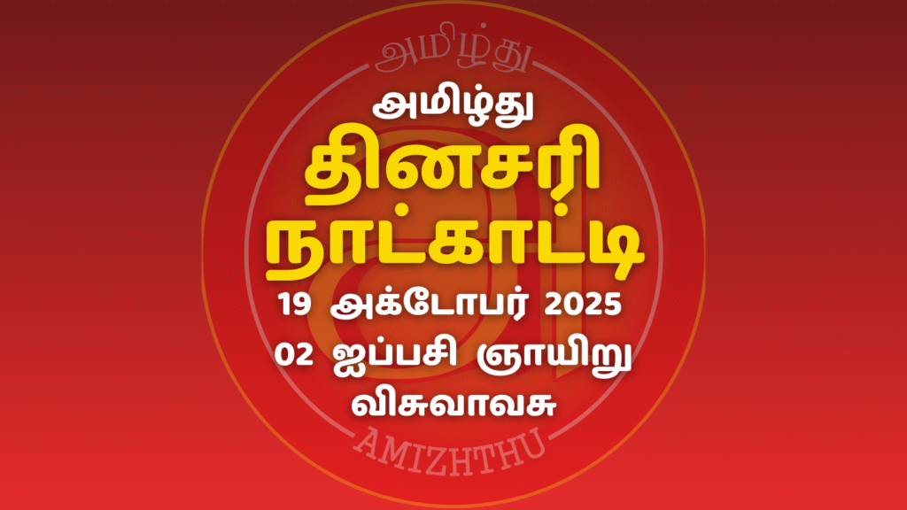 19 October 2025 Amizhthu - Tamil Calendar